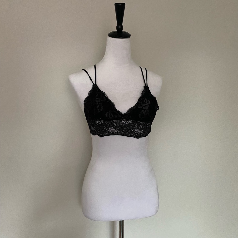 Urban outfitters small black lace bralette